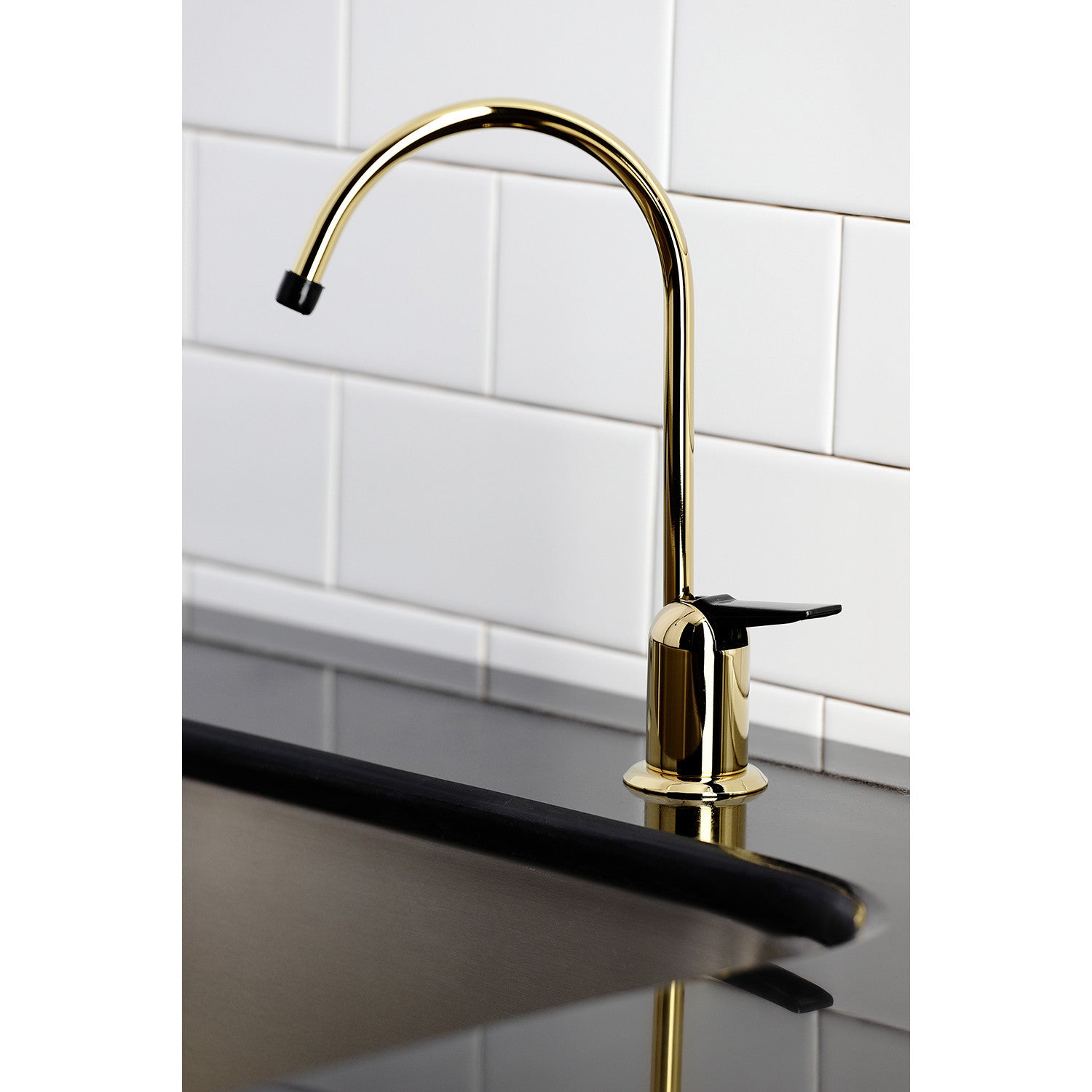 Americana K6192 Single Handle 1 Hole Deck Mount Water Filtration Faucet in Polished Brass - Perfect for Kitchen Sink, Countertop & Bar Water Filter Systems