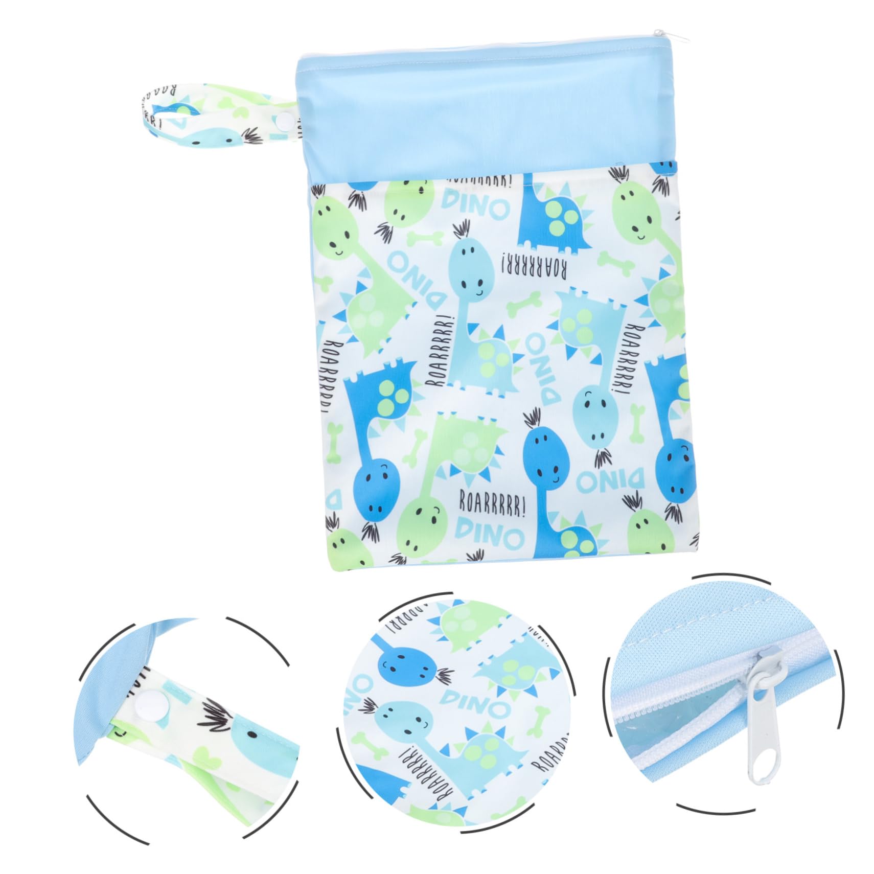 VICASKY 5-Pack Waterproof Diaper Storage Bags - Reusable Wet Dry Organizer Pouch for Baby Essentials, Travel & Daycare - Made with Durable PU Coated Fabric