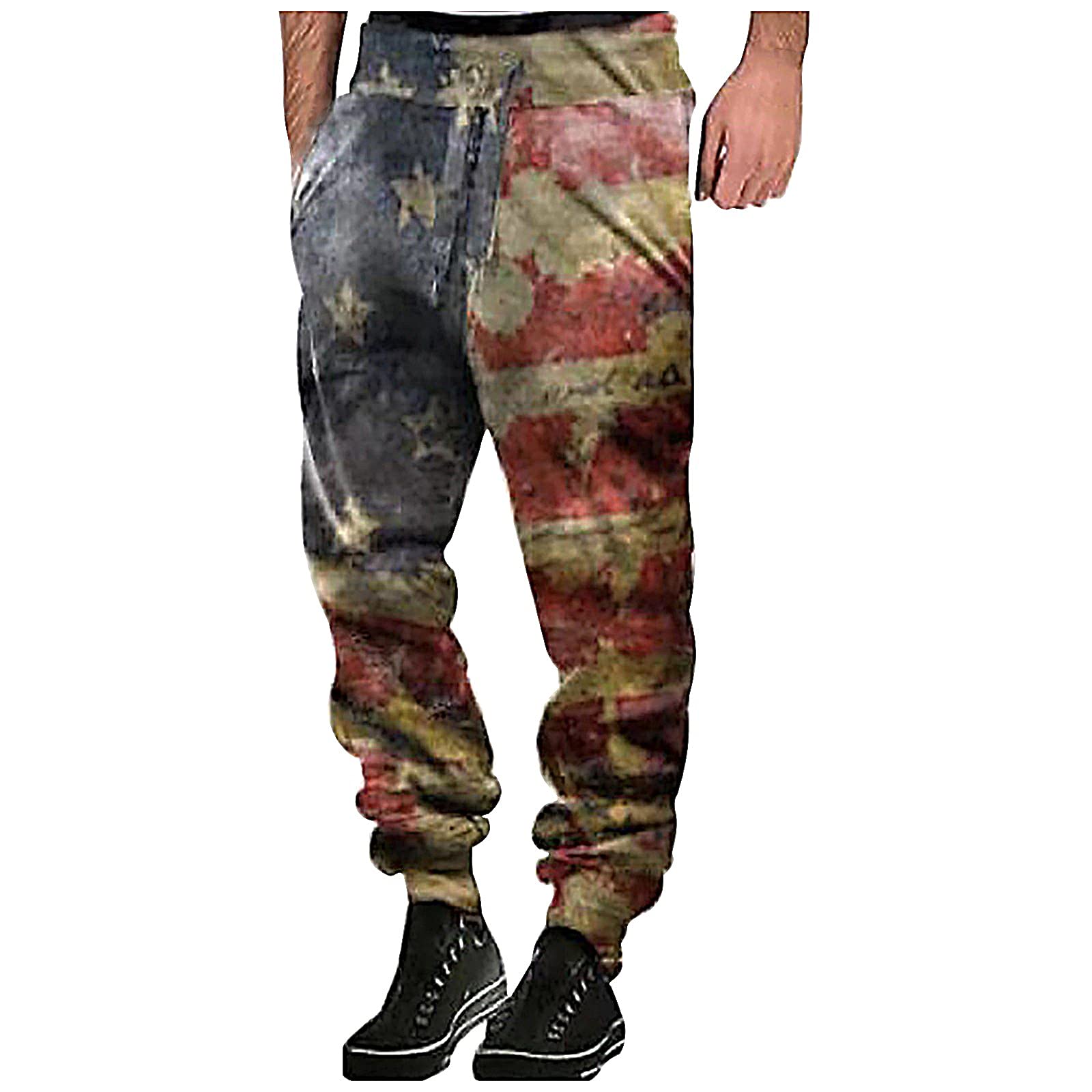 WYTong Men's Funny Independence Day Graphic Joggers - Casual Sweatpants with Pockets for Workout, Lounge & Patriotic Holidays | Comfortable Workwear & Sports Pants