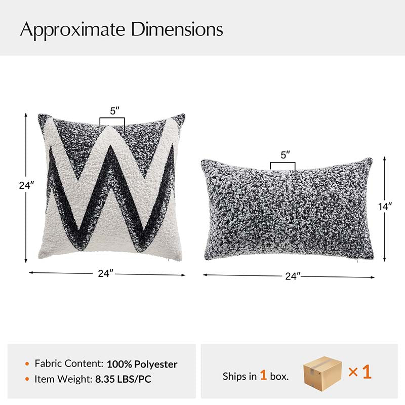 Premium Decorative Throw Pillow Set of 2 with Inserts - Soft Couch Pillows for Living Room, Bedroom, Sofa - Home Decor Accent Cushions for Modern Interior Design