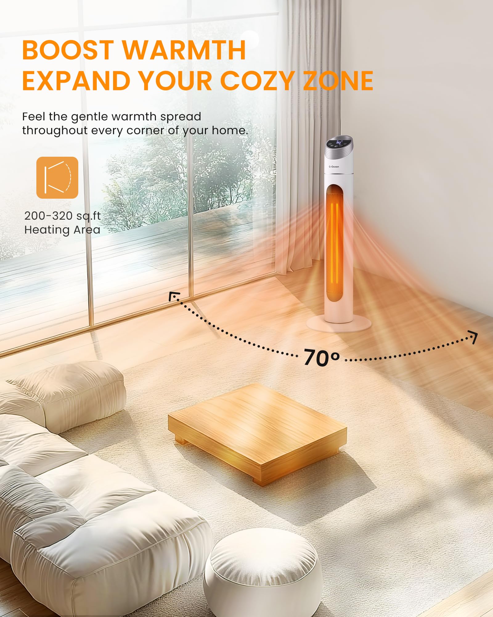 1500W Space Heater for Large Rooms - 34