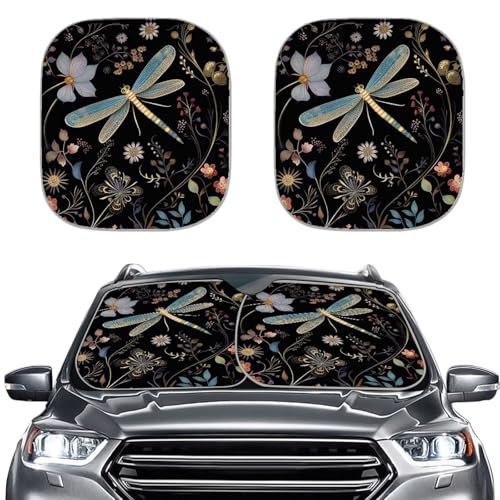 Flower Dragonfly Black