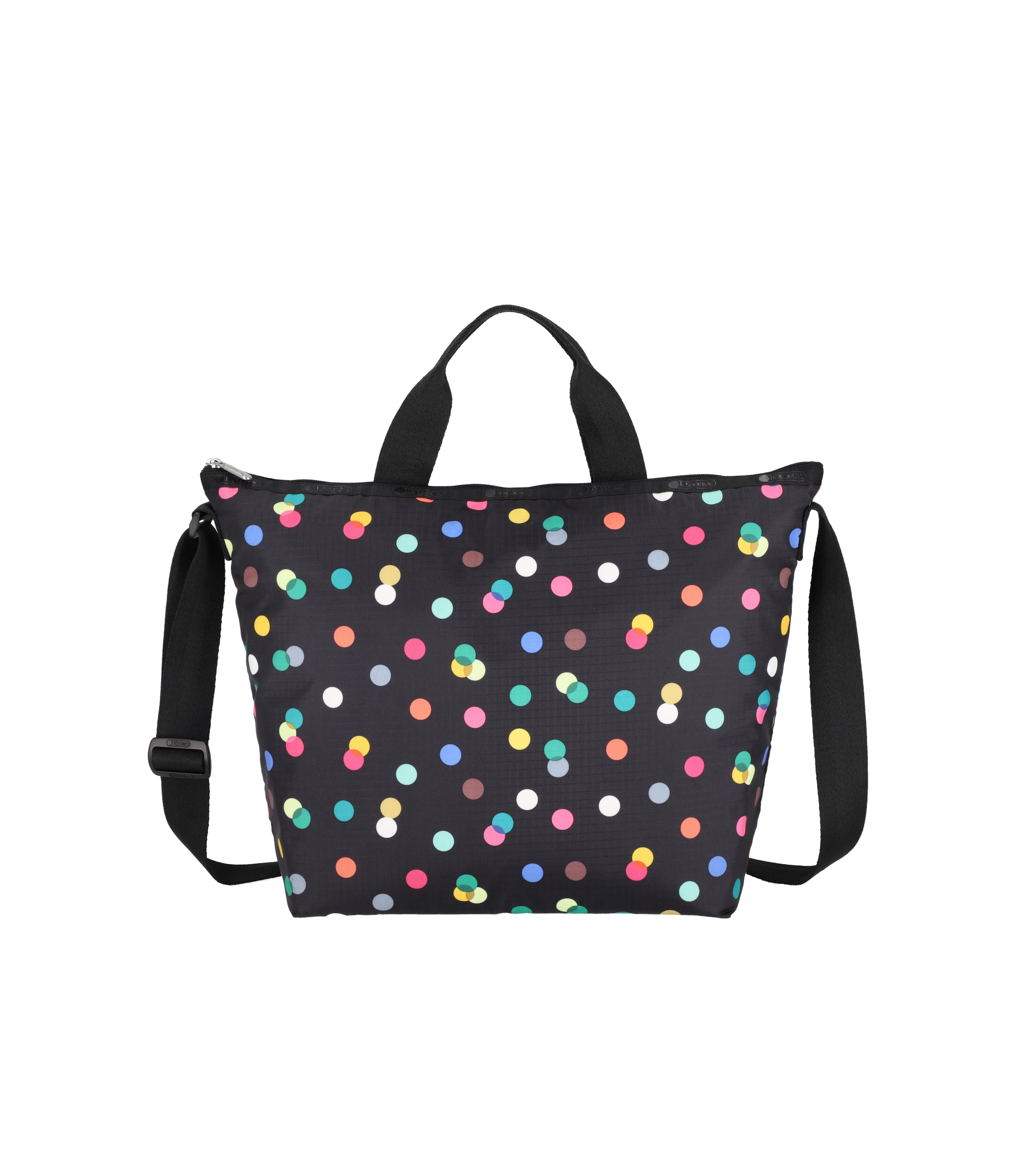 Multicolor Dots Black print
