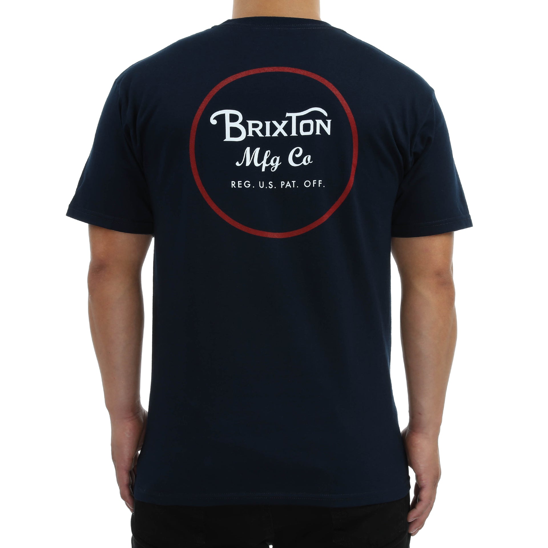 Brixton Wheeler 2 Short Sleeve Standard T-Shirt for Men - Navy Blue Casual Tee - Perfect for Everyday Wear, Street Style & Summer Outfits