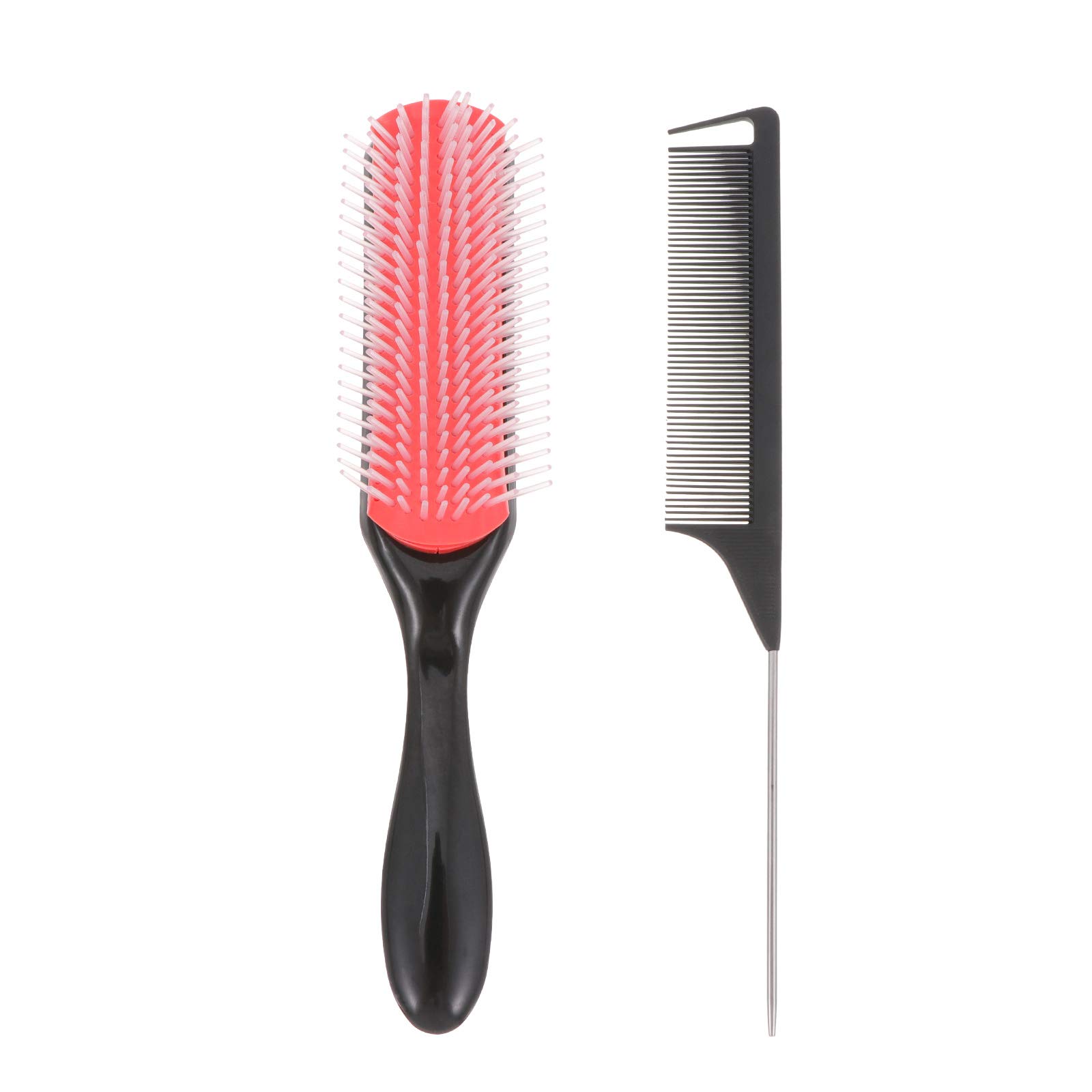 DOITOOL 2 Pack Detangling Hair Brush with Massage Bristles - Removable Hair Comb for Men & Women - Perfect for Home, Travel & Salon Use