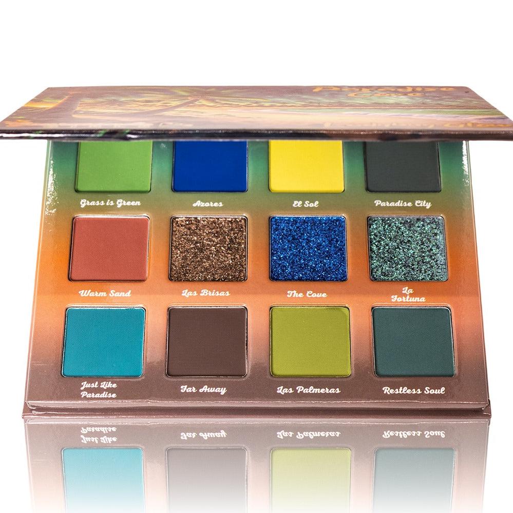 Paradise Cove Eyeshadow Palette - 18 Highly Pigmented Matte & Shimmer Shades for Day & Night Makeup Looks | Perfect for Parties, Weddings & Special Occasions