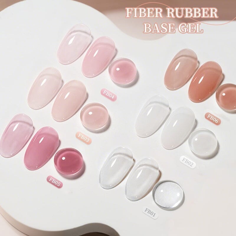 10ml Fiber Rubber Base Gel - Strong Nail Extension & Repair Kit for Salon & Home Manicures | DIY Nail Art & Professional Nail Enhancement