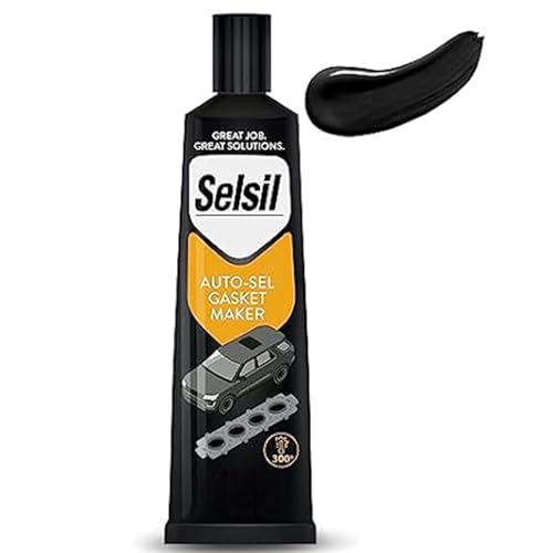 High Temperature Silicone Sealant - SELSIL Auto Black RTV Gasket Maker (3oz/85g Tube) - Perfect for Automotive, Marine & Industrial Applications - Resistant to Extreme Heat & Chemicals