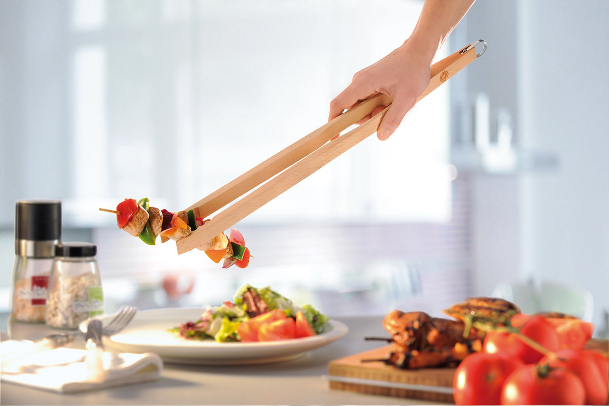 Premium Stainless Steel Grill Tongs - Heavy Duty BBQ Cooking Tools for Grilling, Flipping & Serving - Perfect for Outdoor BBQ, Camping & Backyard Parties