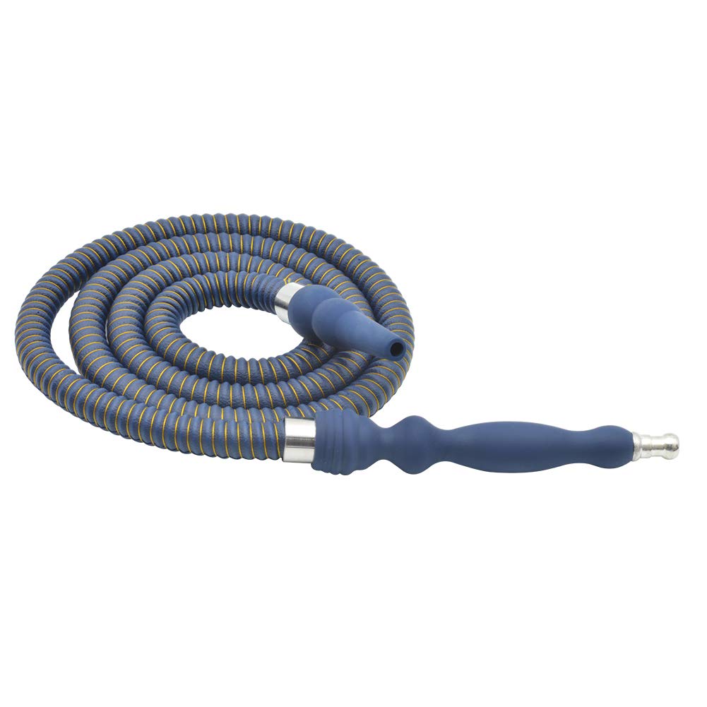 Durable Leather-Wrapped Hookah Hose with Metal Tip - 72