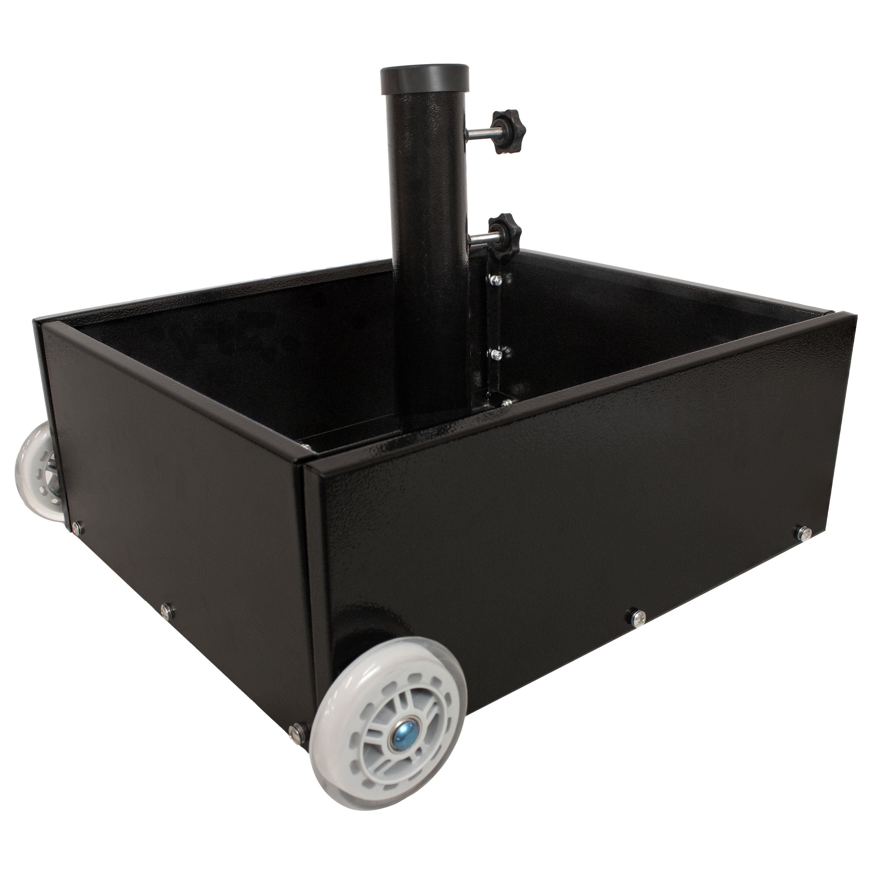 Heavy Duty Patio Umbrella Stand with Wheels & Planter - Outdoor Garden Decor for Poolside, Deck, Backyard, and Patio Use