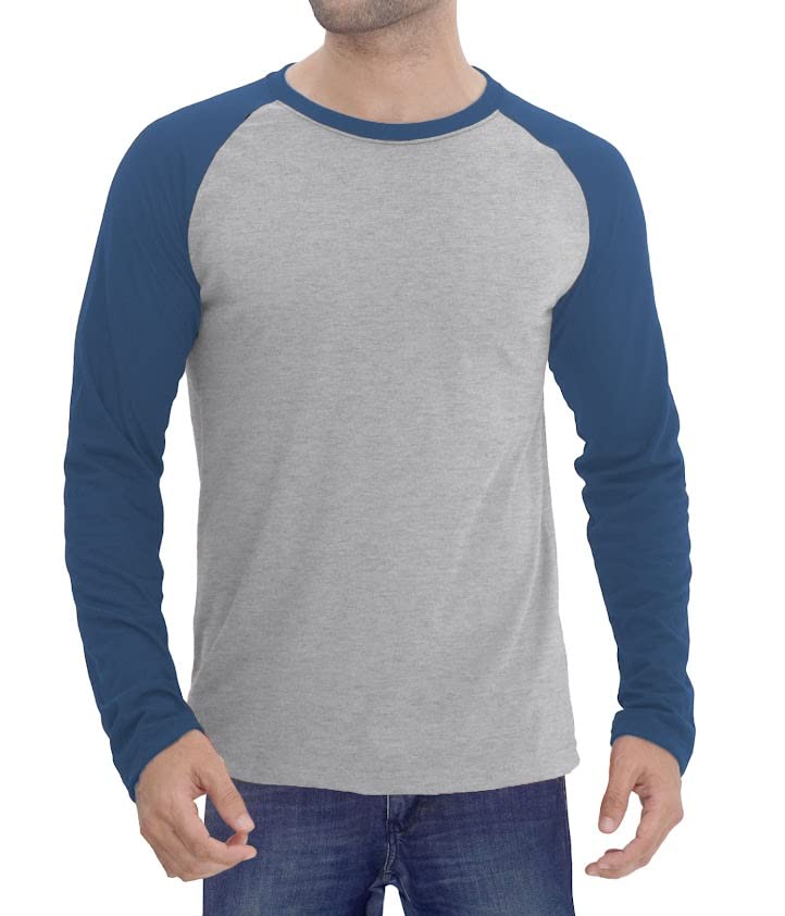 Decrum Men's Raglan Shirt - Soft Sports Jersey Long Sleeve Baseball Tee for Men | Comfortable Athletic Wear for Baseball, Gym & Casual Outfits