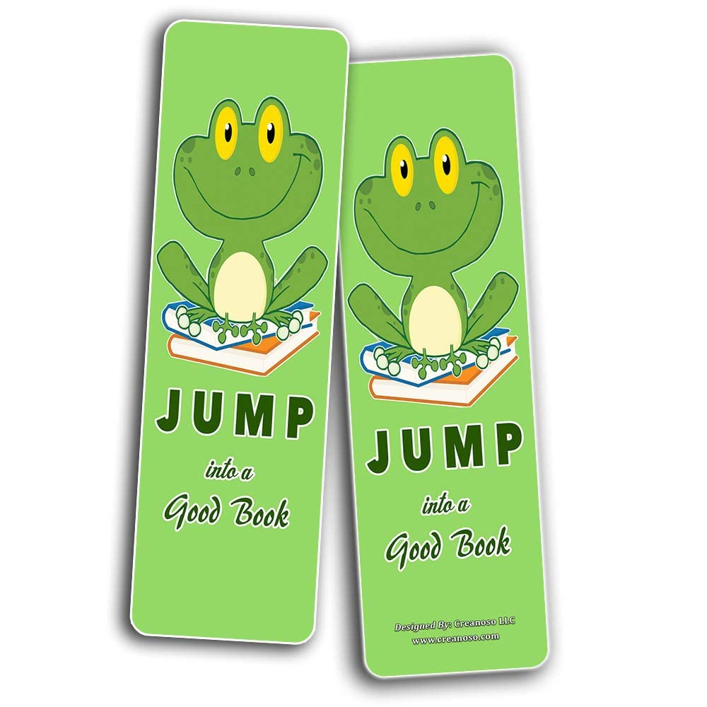 Creanoso 12-Pack Kids Bookmarks Set - Cute Premium Bookmark Gifts for Book Lovers, Men, Women & Teens - Perfect for Reading, Office Supplies & DIY Crafts - Great Stocking Stuffers & Bookworm Gifts