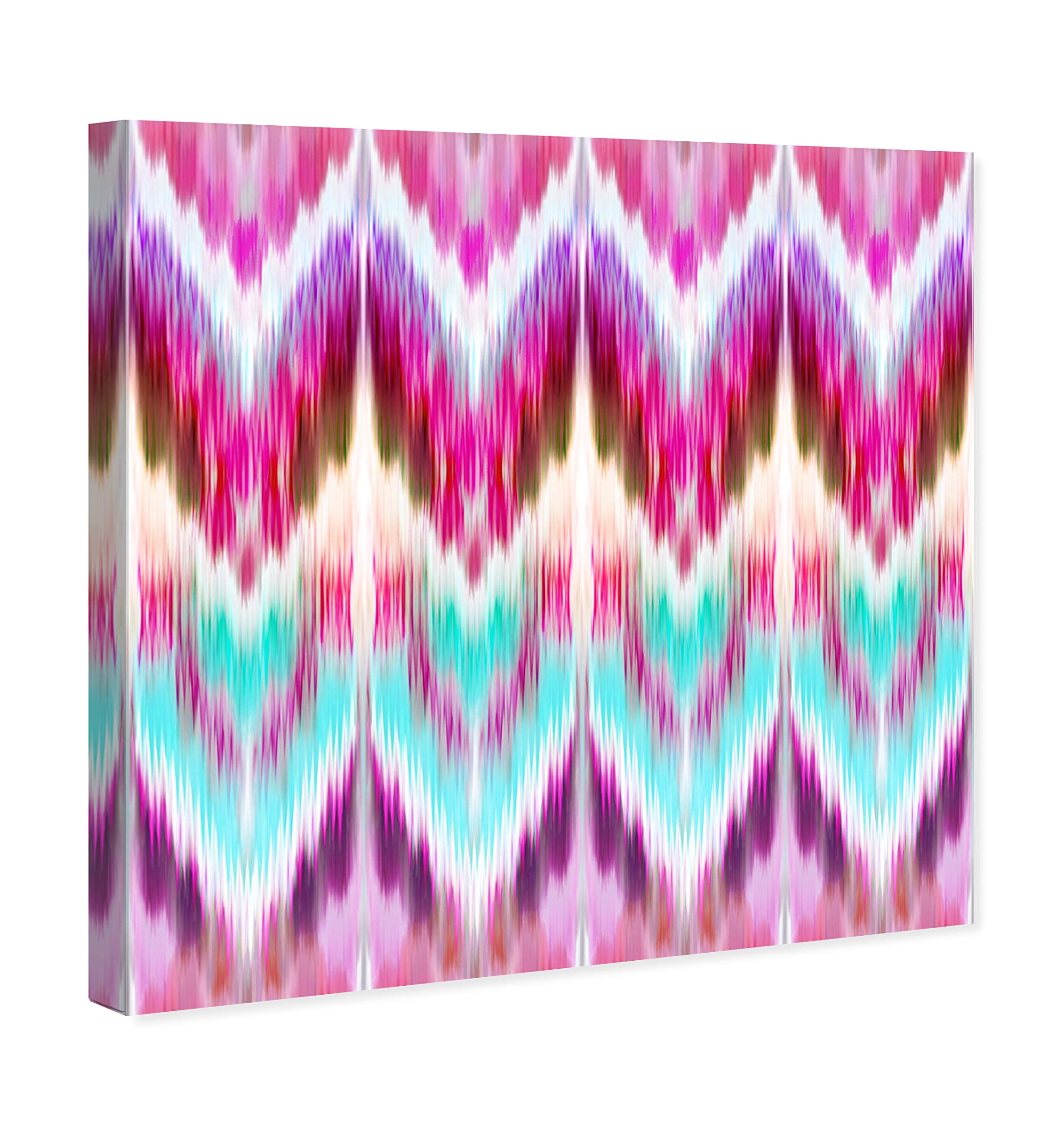 Abstract Wall Art Canvas Prints 'Haute in The Heat' - Pink & Blue Modern Home Decor - 12