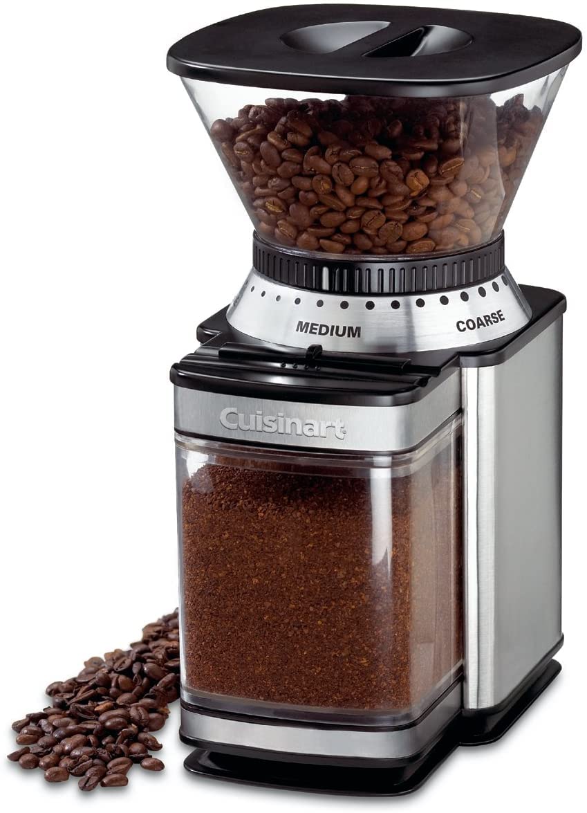 Cuisinart DBM-8P1 Electric Burr Coffee Grinder - Automatic One-Touch Operation with 18-Position Grind Selector, Stainless Steel - Perfect for Fresh Ground Coffee at Home, Office or Cafe