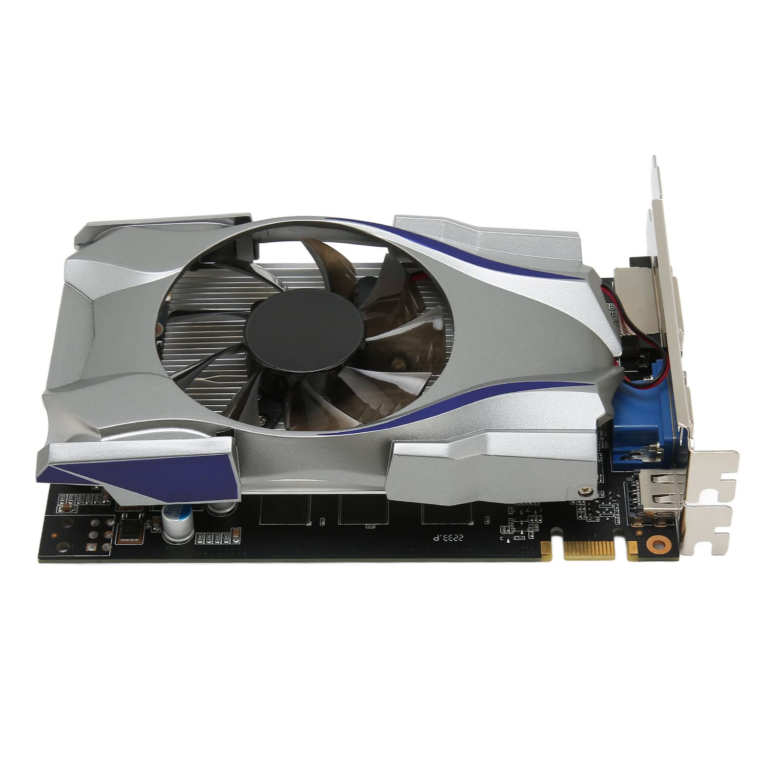 Yctze 2GB GDDR5 Gaming Graphics Card with 128BIT Memory, 192 CUDA Cores & 32 Texture Units | 3200MHz Memory Frequency | Single Fan Cooling | DirectX11 Support | DVI VGA HD Interface for PC Gaming, Video Editing & 3D Rendering