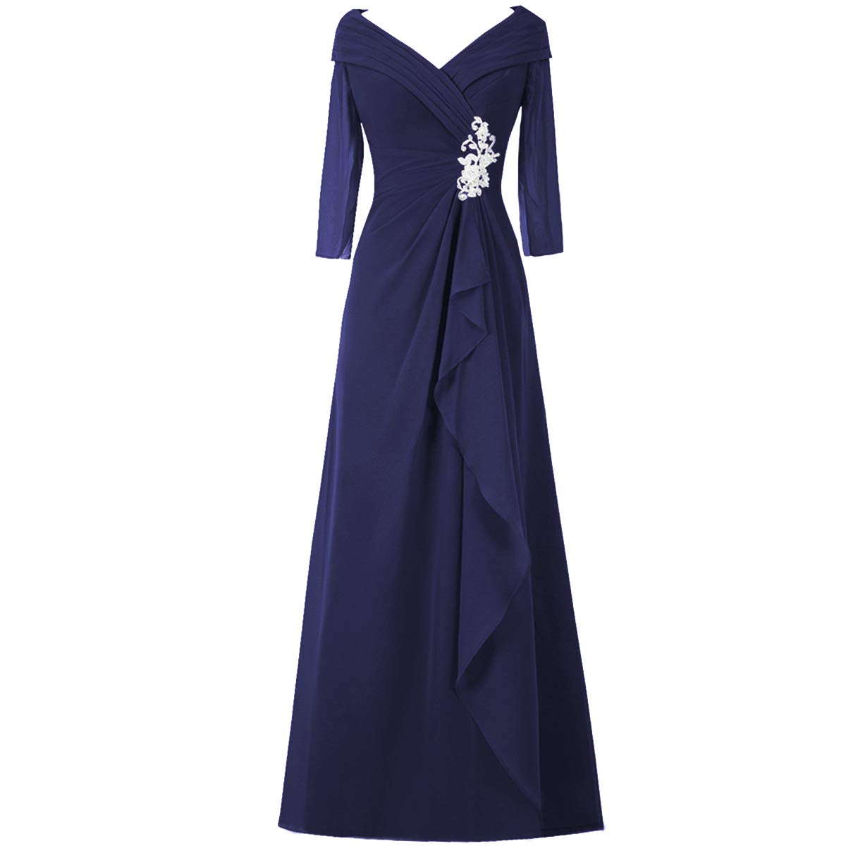 Elegant Mother of The Bride Dresses with Sleeves - Chiffon Lace Formal Evening Gown for Wedding Guest & Special Occasions | Perfect for Weddings, Parties & Formal Events
