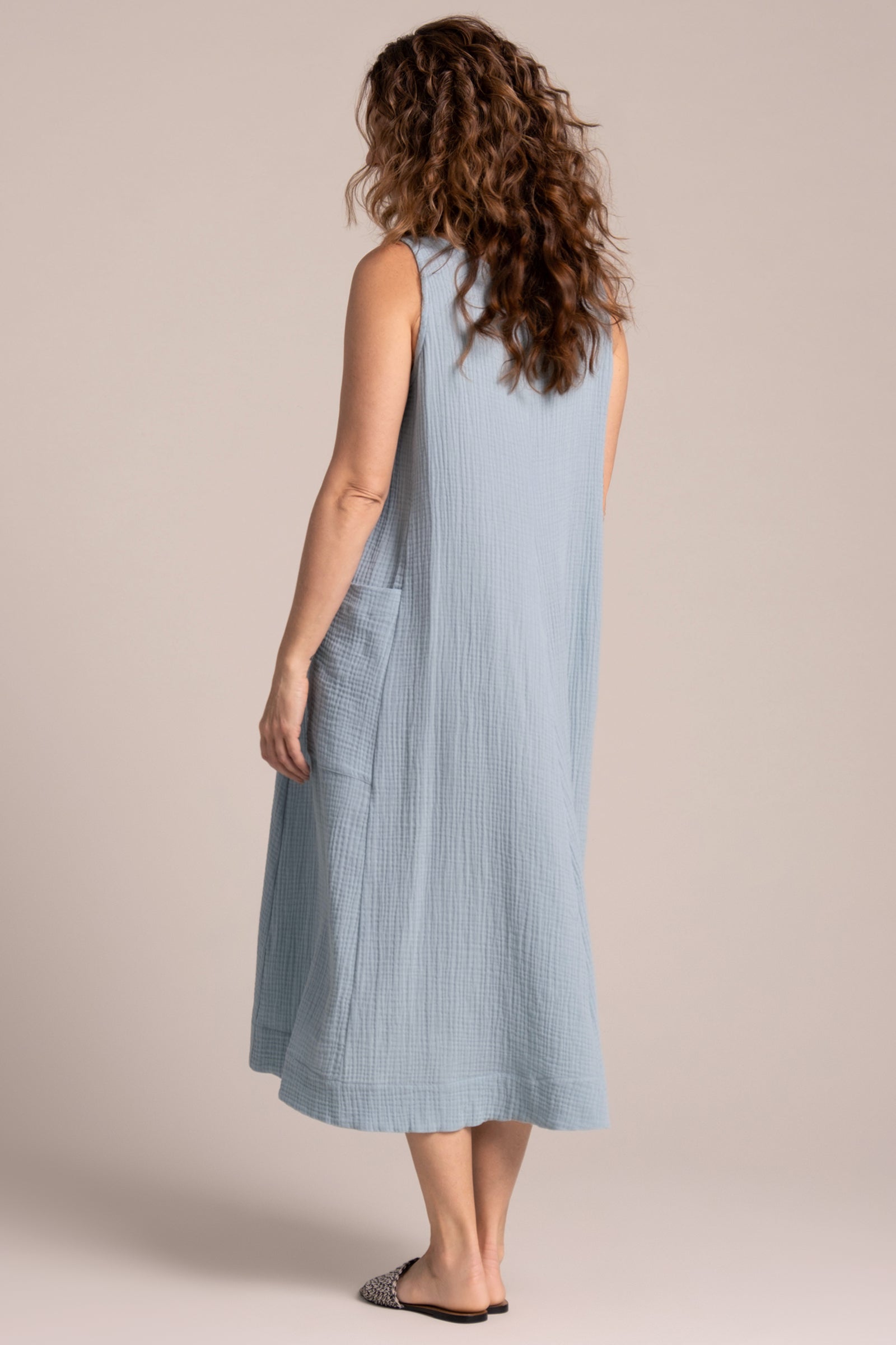 Breeze EZ Flare Dress for Women | Stone Blue Summer Dress | Casual Boho Maxi Dress for Beach, Vacation & Outdoor Parties