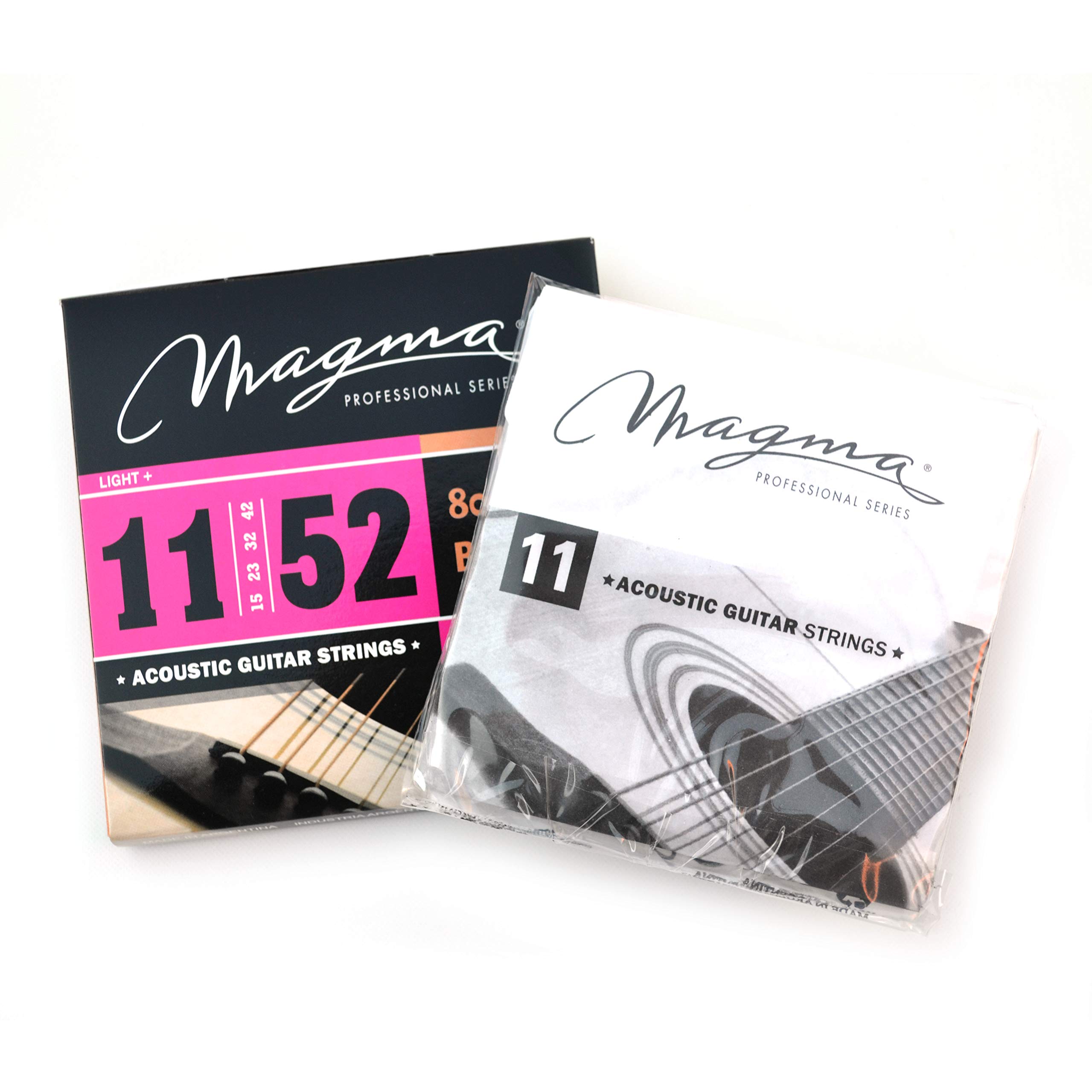 Magma Acoustic Guitar Strings 80/20 Bronze Regular Light Gauge (.011-.052) - GA130B80 - Perfect for Folk, Country & Fingerstyle Playing