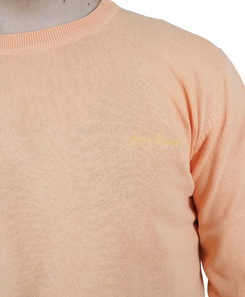 Enzo Moretti Men's 100% Cotton Classic Fit Crew Neck Knit Sweater | Soft & Breathable Winter Pullover | Perfect for Casual Wear, Office & Holiday Outfits