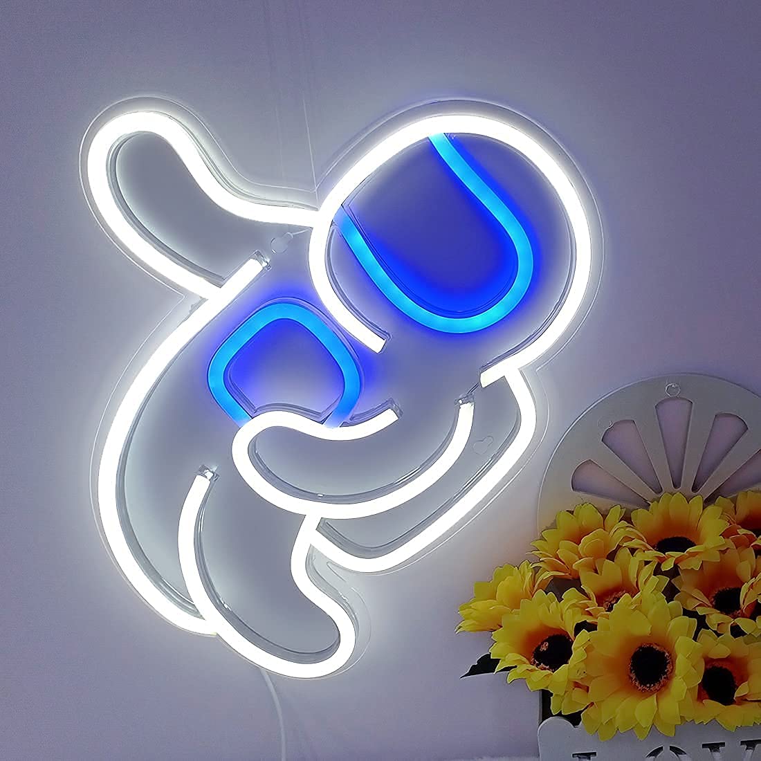 SYLHOME LED Neon Light Sign - 5V Astronaut Spaceman Wall Art Decor 12.6