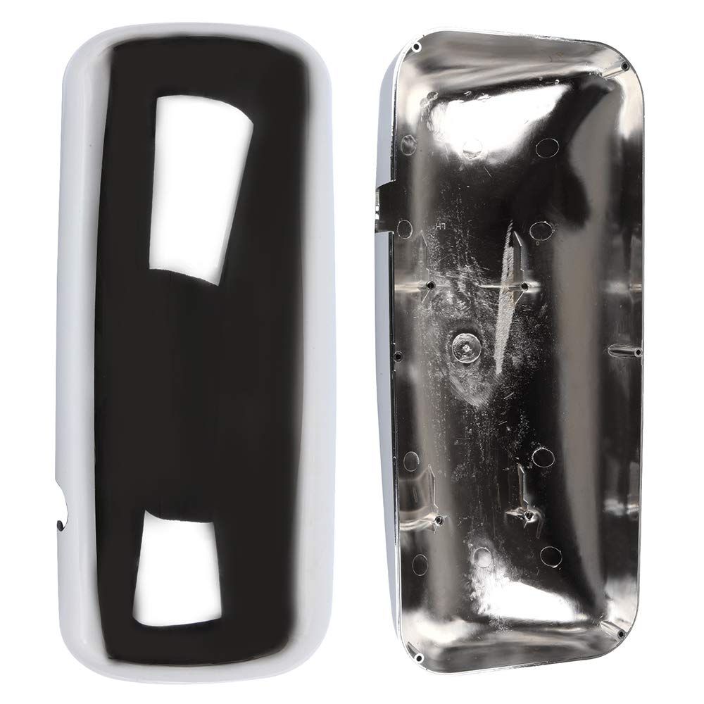 Chrome Rearview Mirror Caps for Kenworth T660 T600 T370 T270 T800 (2008-2016) - Driver Left & Passenger Right Side Pair - Durable Truck Mirror Housing for Enhanced Visibility & Style