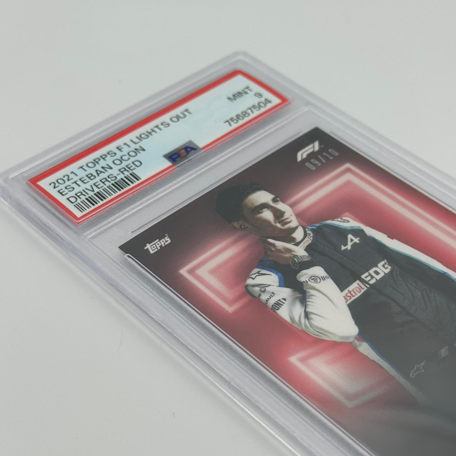 PSA 9 2009-10 Esteban Ocon Formula 1 Driver Red Parallel Trading Card - Perfect for Collectors, Investors & Racing Fans Display