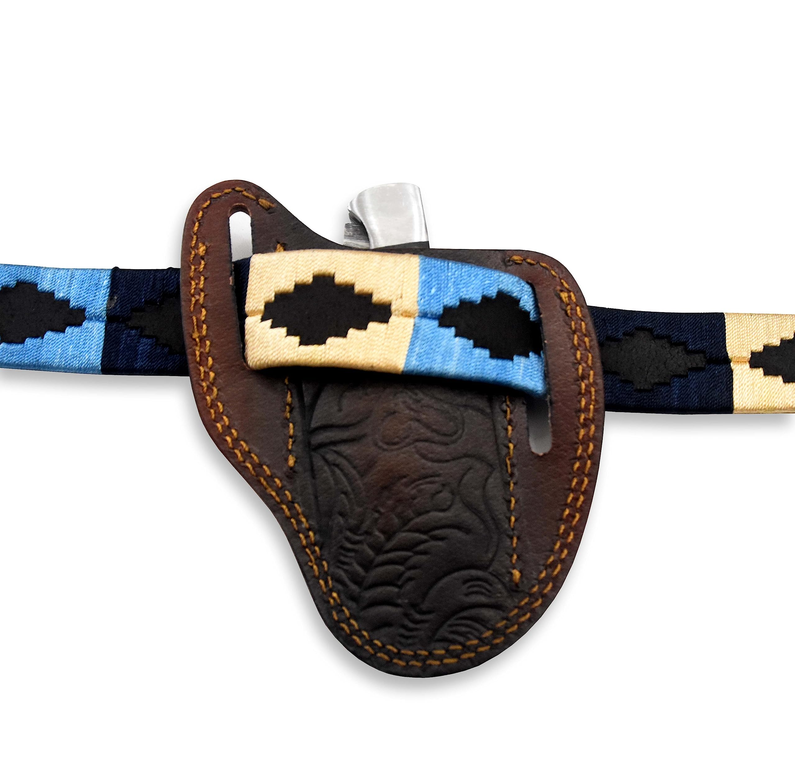 Handmade Custom Leather Sheath for Trapper & Hunting Knives - 100% Genuine Leather, Tan Color, Dual Carry Design | Perfect for Outdoor Adventures, Camping, and Bushcraft Activities | Hercules Knives Compatible