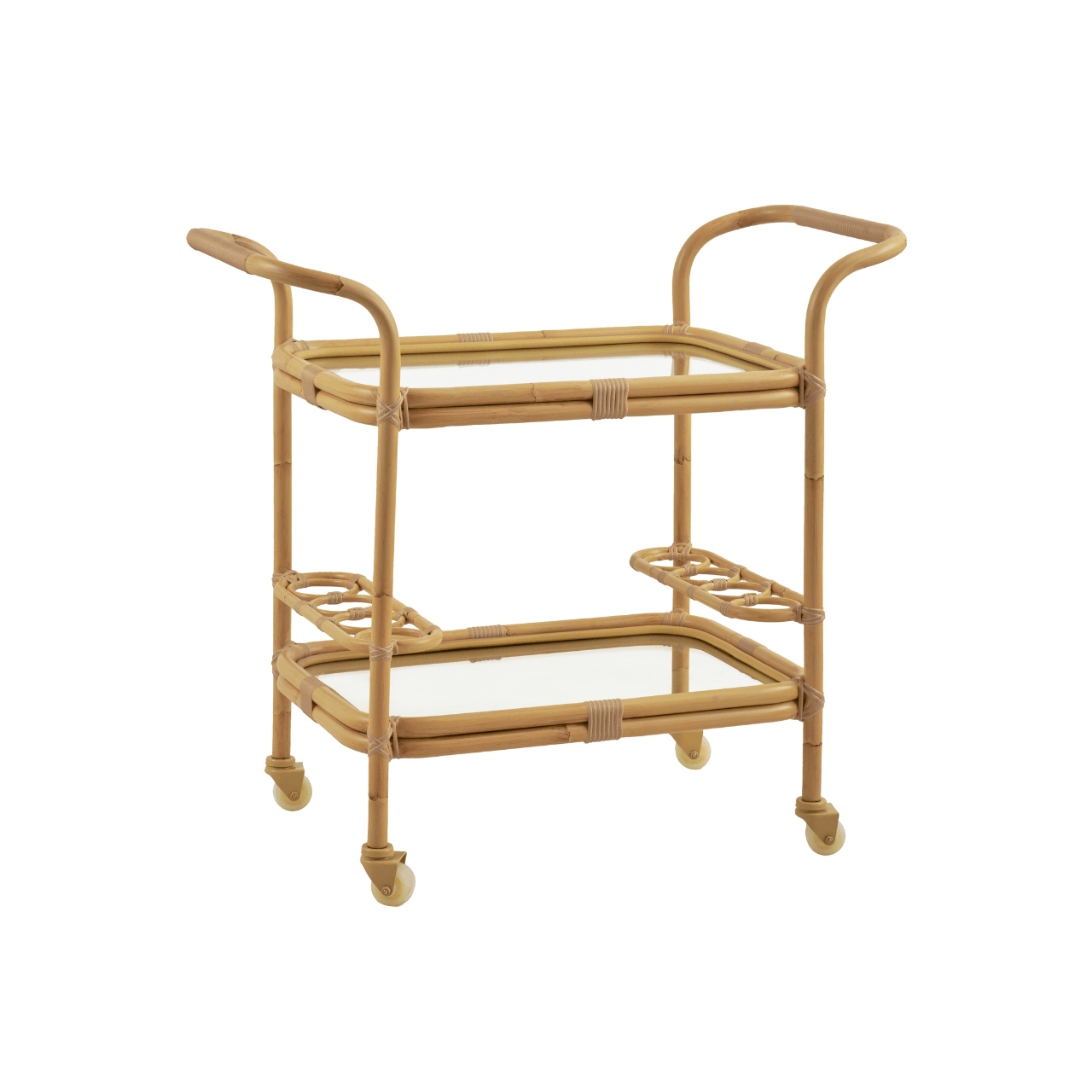 Premium Carlo Outdoor Bar Cart with Wheels - Portable Rolling Drink Cart for Patio, Garden, Poolside & Backyard Entertaining
