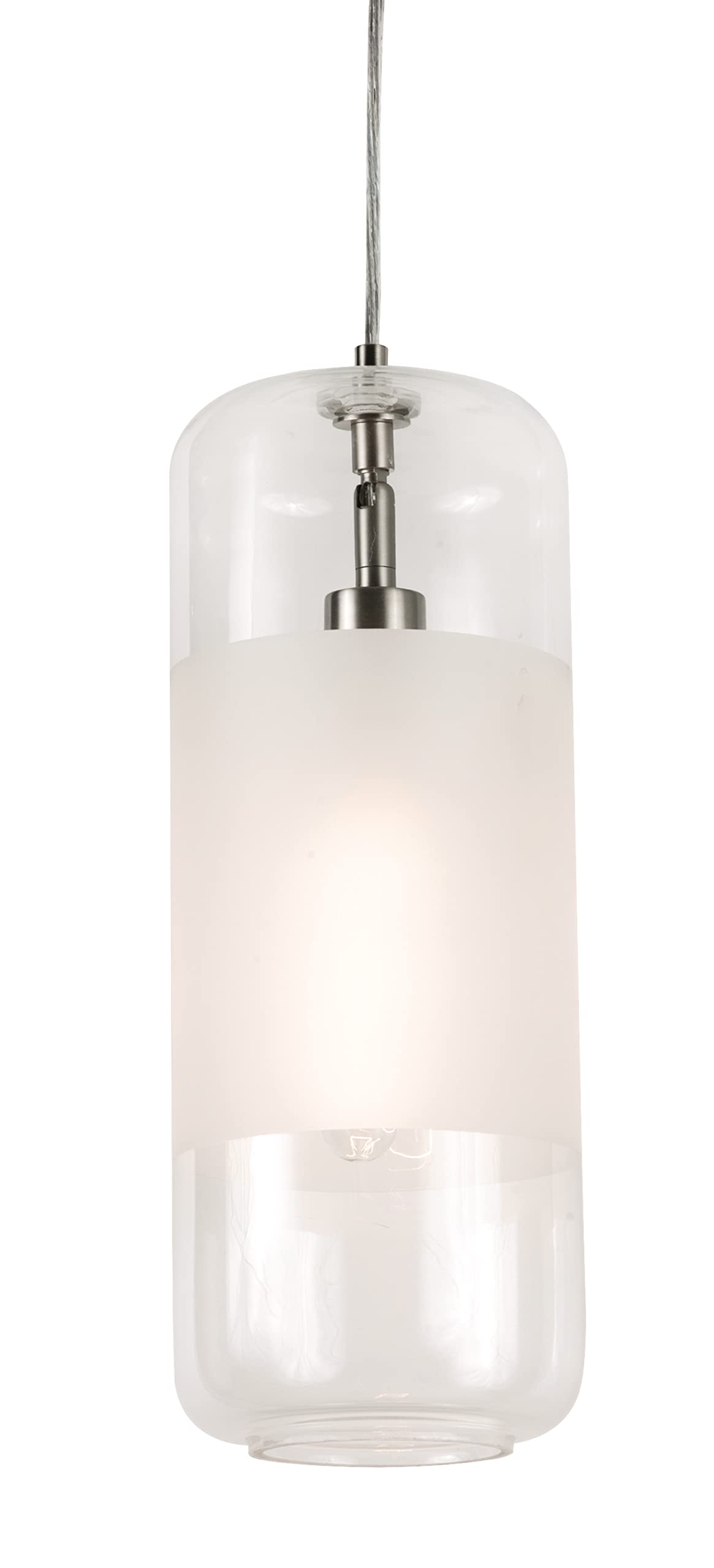 AFX HRP06MBSNCL Hermosa Pendant Light Fixture in Satin Nickel Finish - Perfect for Kitchen Island, Dining Room, or Bedroom Lighting