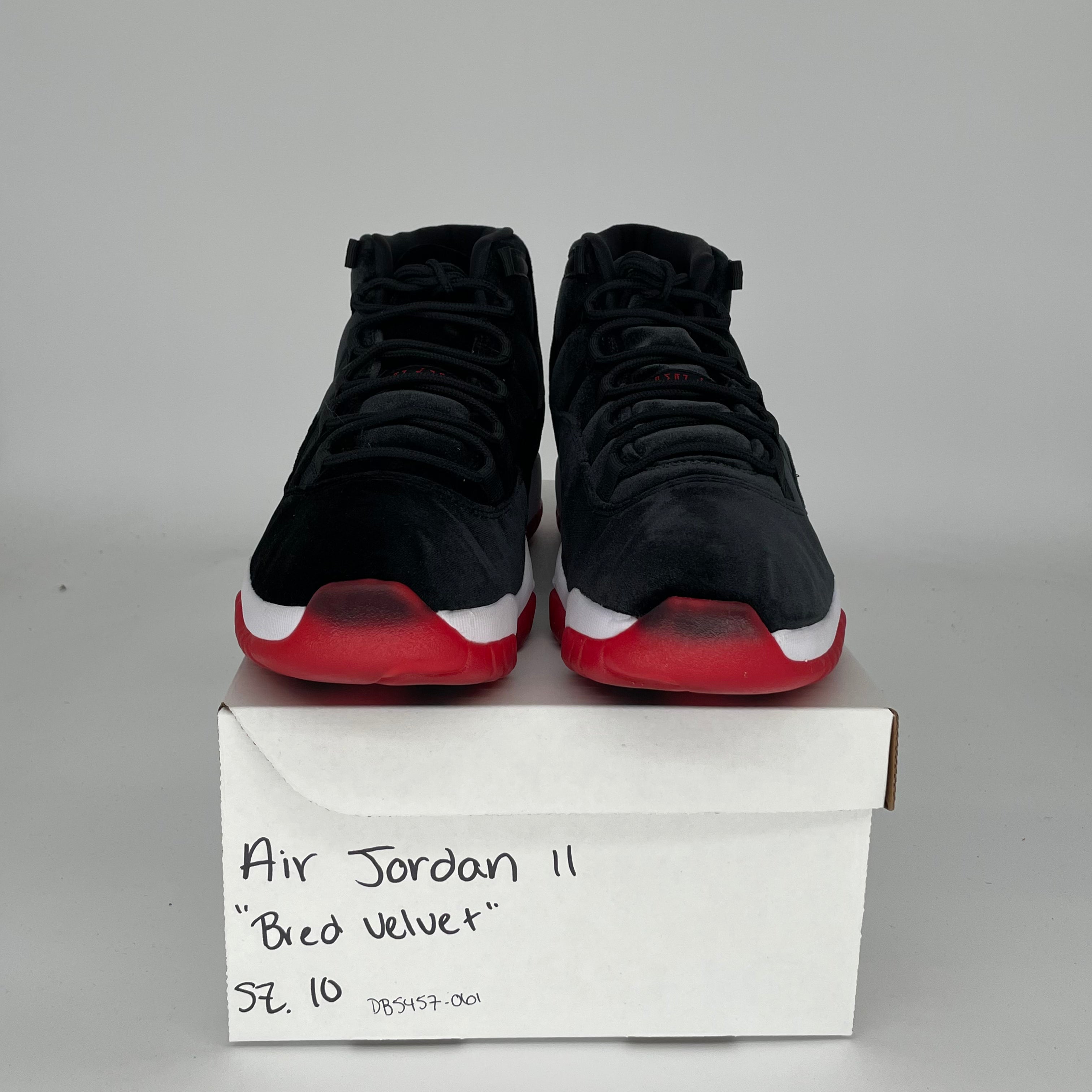 Original: AIR JORDAN 11 BRED VELVET W SIZE 10/11.5W DB5457 061   Optimized: Air Jordan 11 Retro Bred Velvet Basketball Shoes - Women's Size 10/11.5W (DB5457-061) - Perfect for Court Performance & Streetwear Fashion