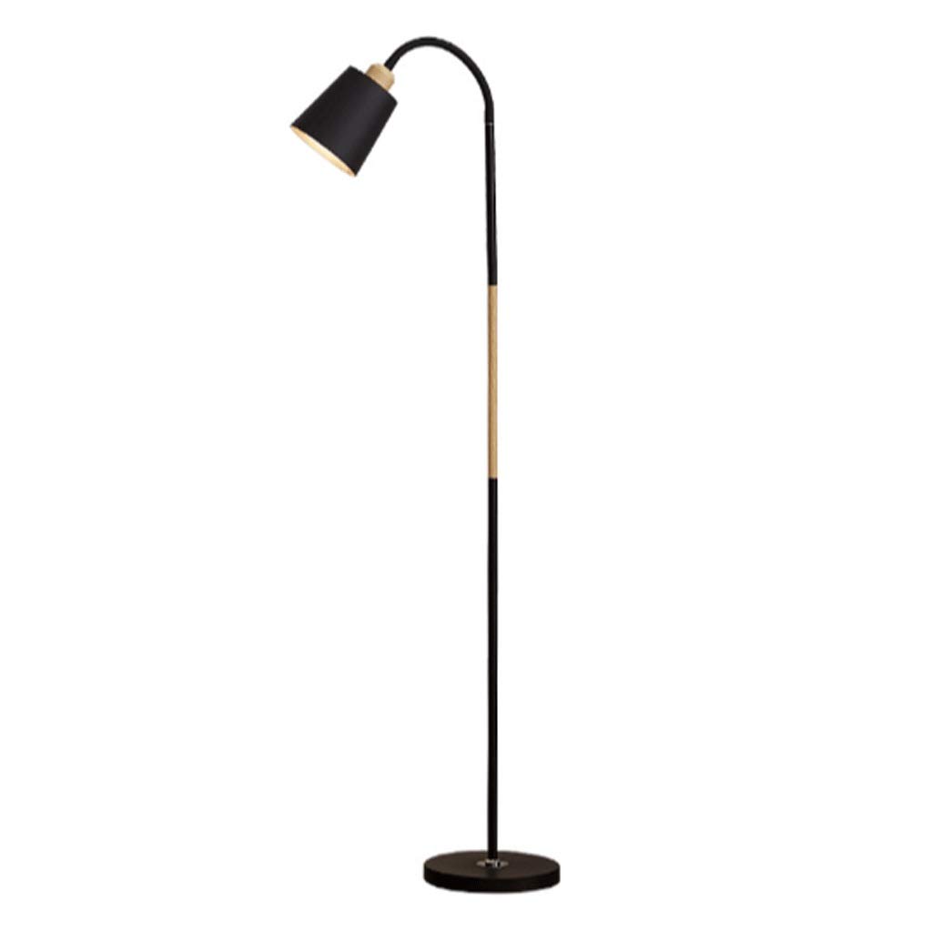 Adjustable Gooseneck LED Floor Lamp - Modern Wrought Iron Standing Light for Office Tasks & Home Decor | Free Standing Pole Lamp with Flexible Neck (Black) | Perfect for Reading, Working & Living Room Ambience