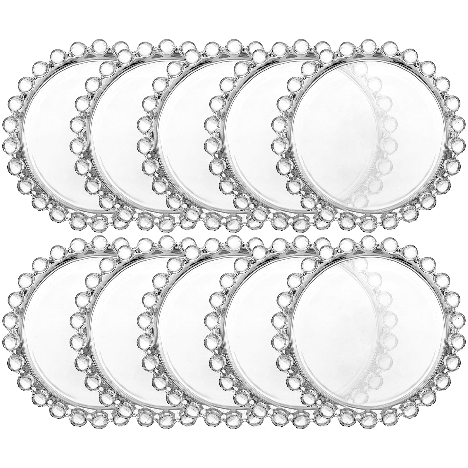 Fasmov 10 Pack Crystal Coasters - 3.7 Inch Elegant Drink Coasters for Home, Kitchen, Dining Room, Living Room, Patio, Coffee Table, Perfect for Parties, Weddings, and Everyday Use