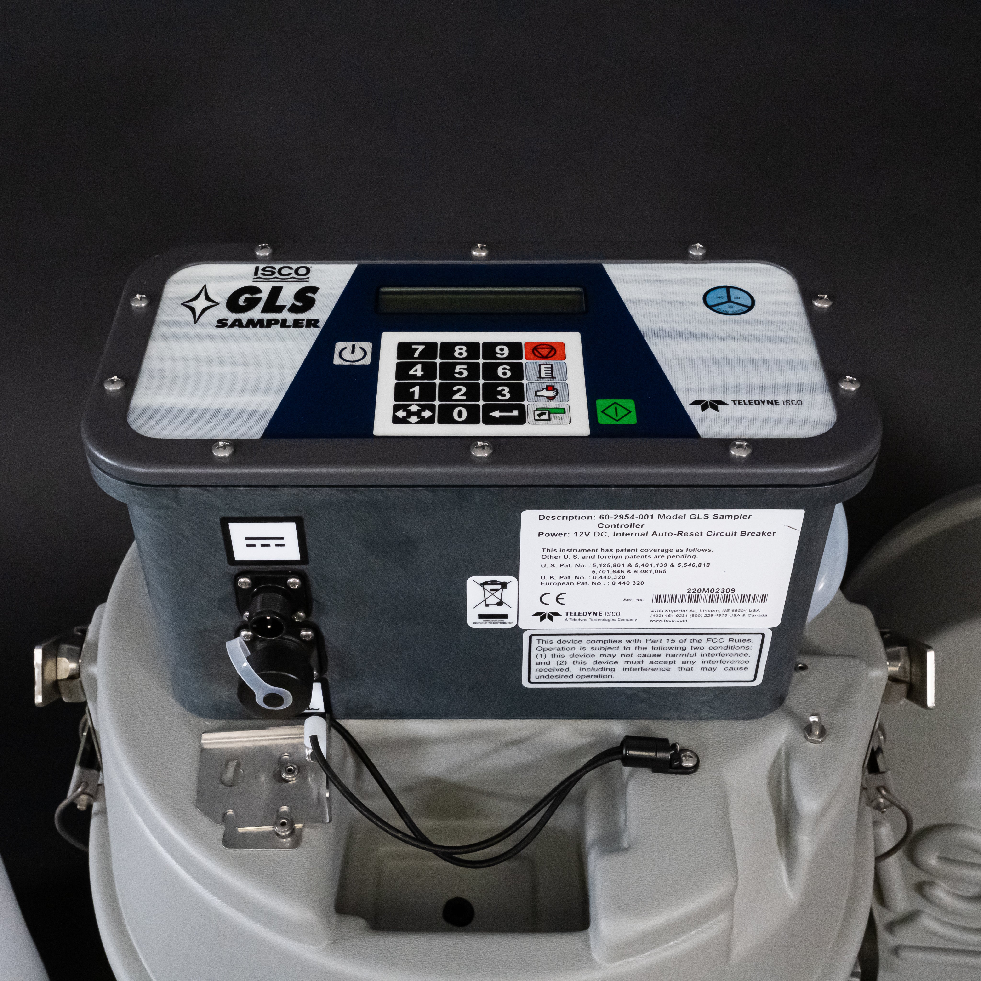 GLS Portable Composite Sampler with 1 Gallon Polypropylene Bottle - Water Testing Equipment for Environmental Monitoring & Industrial Sampling