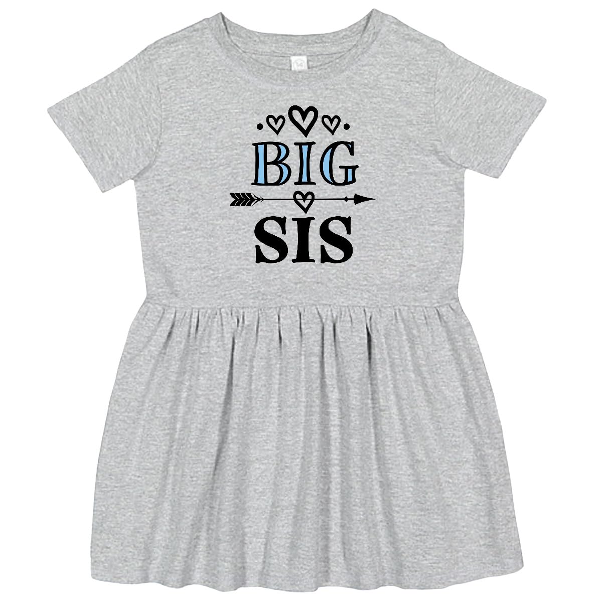 Inktastic Big Sister Announcement Toddler Dress - Cute Outfit for New Big Sisters | Perfect for Sibling Reveal, Family Photos & Special Occasions