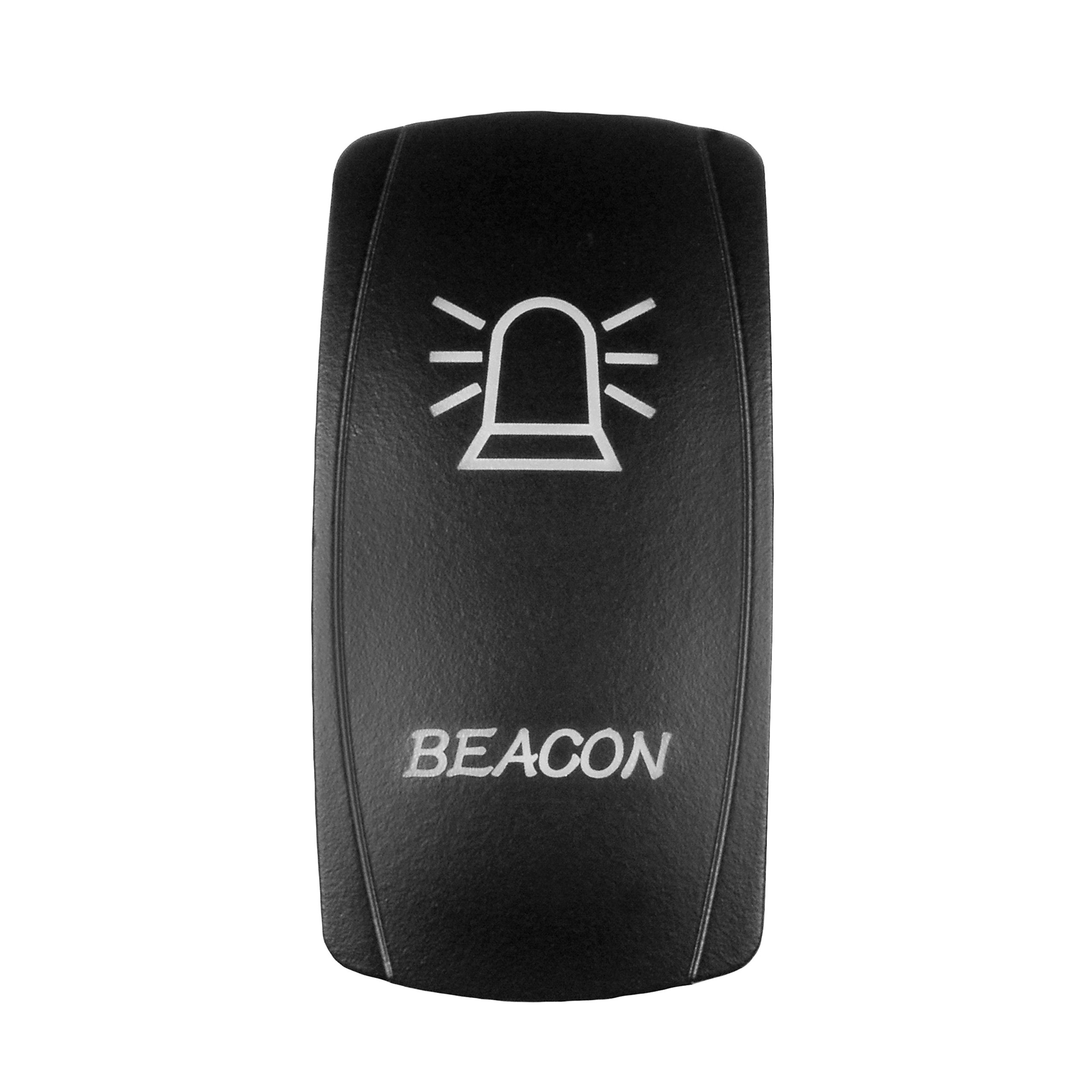 BEACON Laser Rocker Switch - Universal 12V On/Off Toggle with Blue LED Light - Perfect for Car, Boat, RV & Off-Road Vehicle Customization