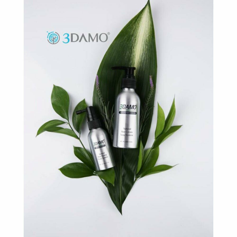 3DAMO Natural Hair Growth Tonic - 60ml Organic Hair Serum for Thicker, Stronger Hair - Best for Hair Loss Treatment & Scalp Care - Perfect for Daily Use & Styling