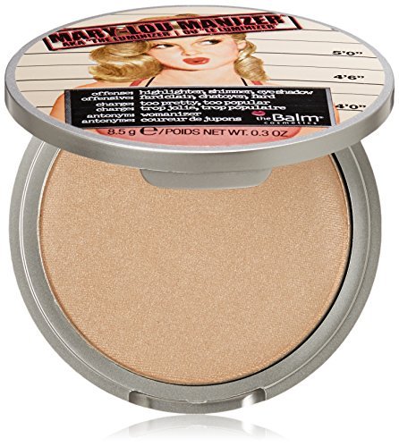 theBalm Mary-Lou Manizer Travel-Size Luminizer Highlighter - Shimmering Face & Cheek Illuminator for On-The-Go Glow | Perfect for Travel, Touch-Ups & Everyday Makeup