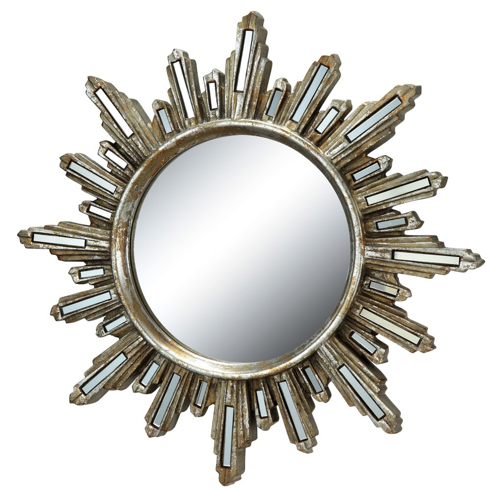 SPI Home Decor Radiance Wall Mirror - Elegant Round Mirror for Living Room, Bedroom, Entryway & Bathroom Decor