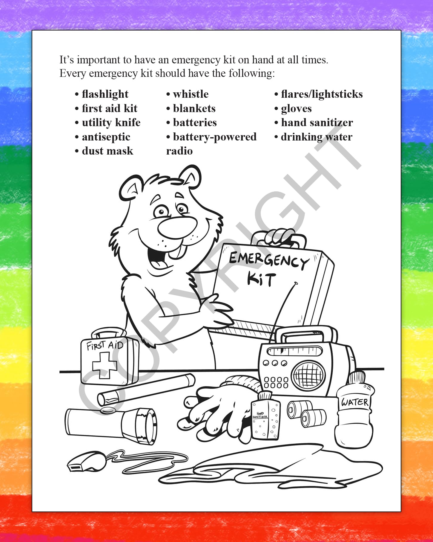 ZOCO Natural Disaster Safety Coloring Books for Kids - 250 Bulk Pack (No Crayons) - Educational Activities, Puzzles & Games | School Emergency Preparedness, Homeschool Learning & Disaster Awareness Training