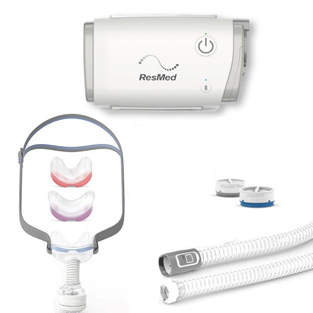 ResMed AirMini AutoSet Travel CPAP Bundle with AirFit N30 Nasal Cradle Mask - Portable Sleep Therapy for Travel & Home Use