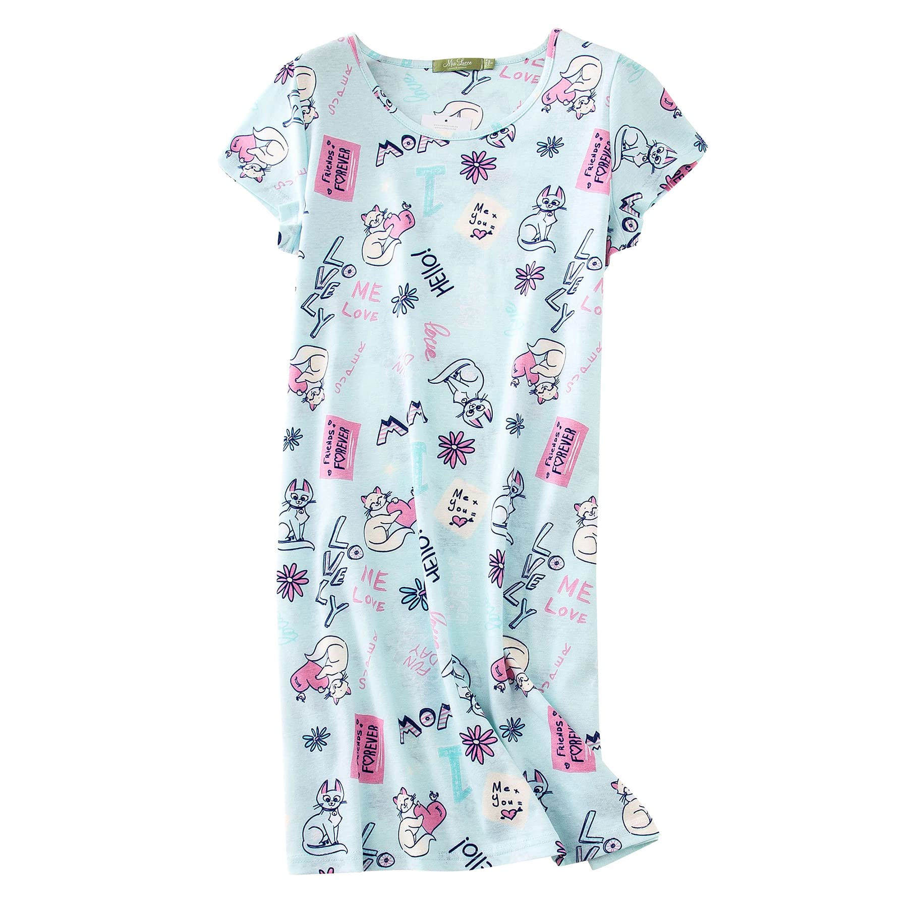 Zando Women's Cotton Nightgowns & Sleepshirts - Soft Comfortable Sleepwear for Adults - Perfect for Relaxing at Home, Lounging & Bedtime Comfort