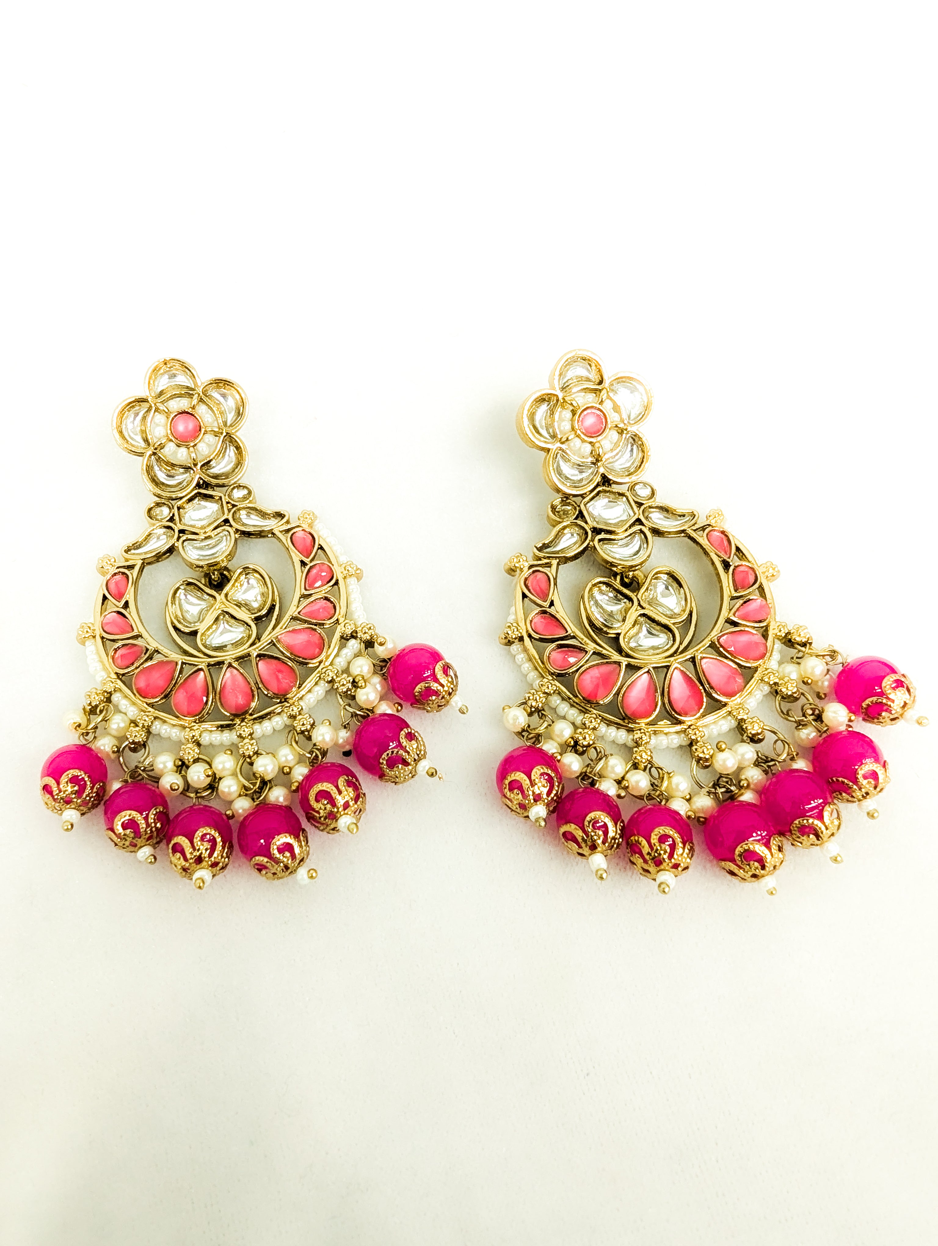 MEERA STONE EARRINGS - Handmade Boho Dangle Earrings for Women, Natural Stone Jewelry, Lightweight & Hypoallergenic - Perfect for Parties, Weddings & Everyday Wear