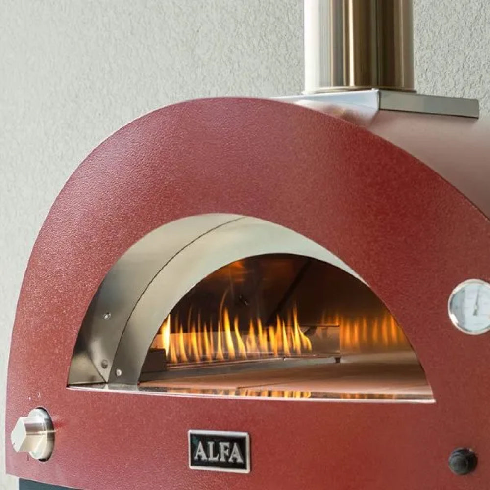Alfa Moderno 3 Pizza Red Gas Pizza Oven - Outdoor Portable Gas Pizza Maker for Backyard, Camping & Patio - FXMD 3P MROR U / FXMD 3P GROR U