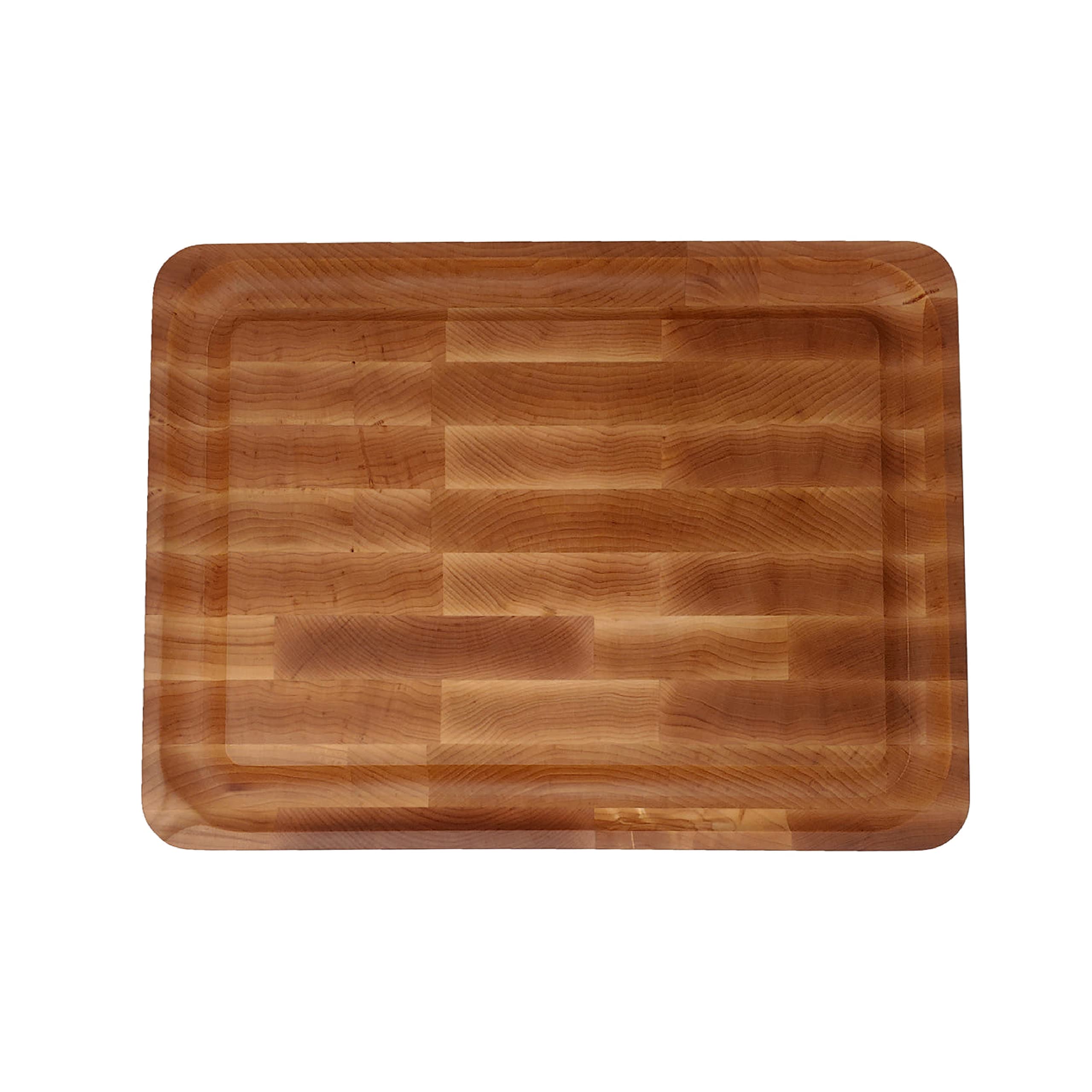 Premium End-Grain Maple Cutting Board with Juice Groove – 18