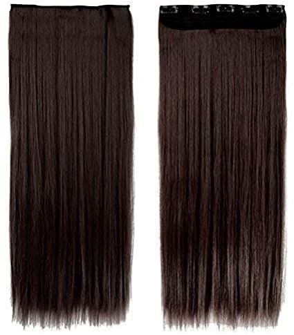 Confidence 5 Clip Straight Hair Extensions for Women & Girls - Natural Looking Remy Human Hair for Daily Styling & Special Occasions