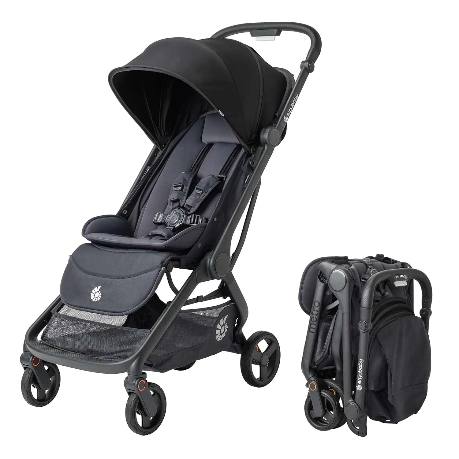 Metro 3 Stroller - Lightweight Compact Baby Stroller for Travel & Everyday Use | Onyx Black | Perfect for City Walks, Shopping & Air Travel