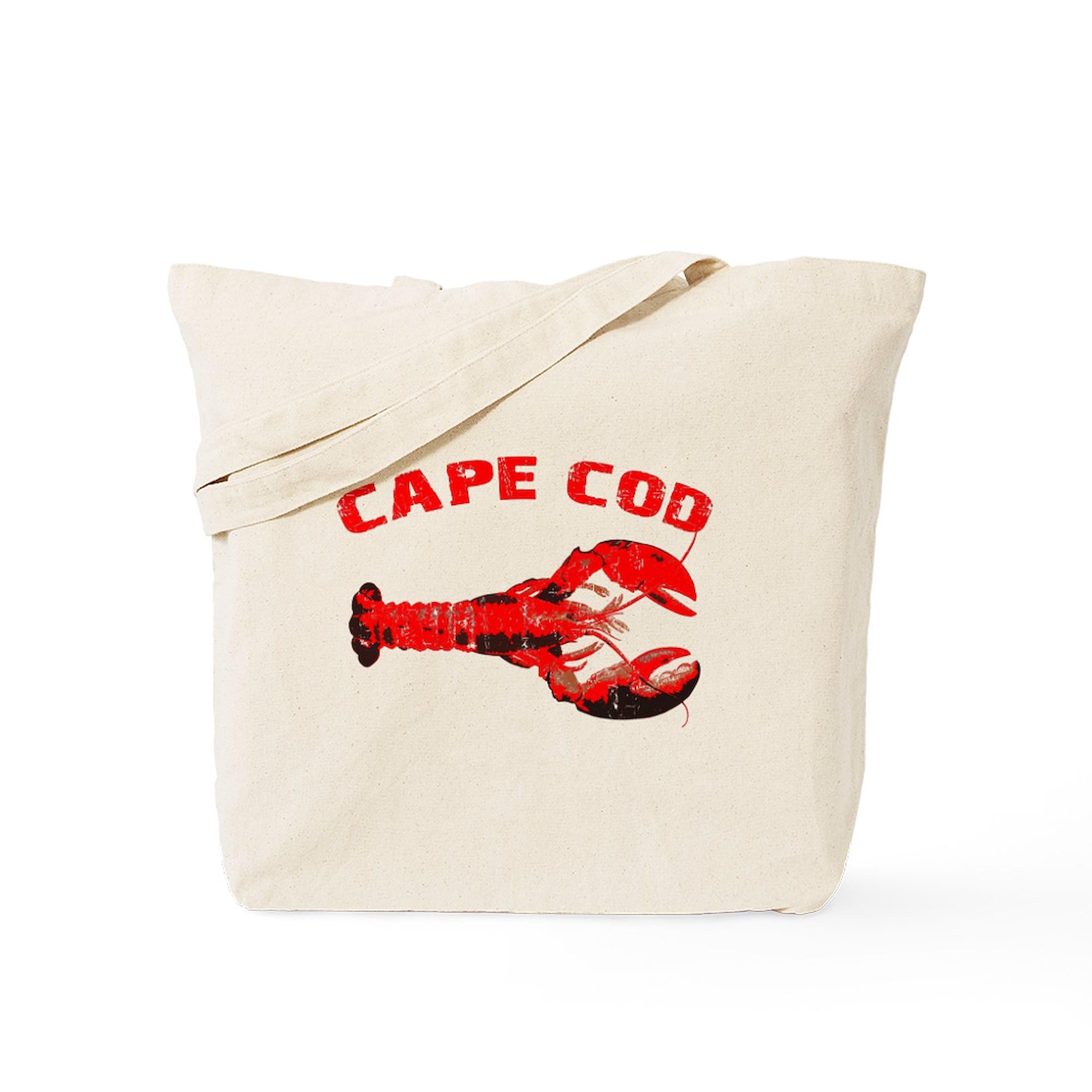 Cape Cod Lobster Canvas Tote Bag - Natural Reusable Grocery Shopping Bag for Beach, Market & Daily Use