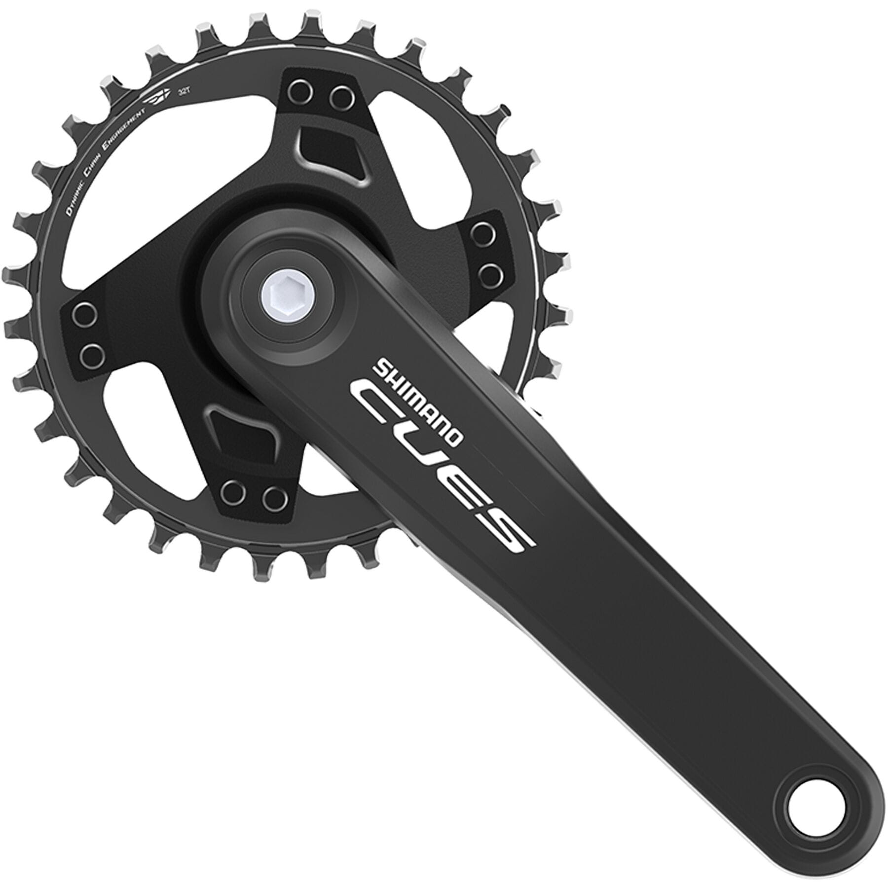 Shimano FC U4000 CUES Chainset - 9/10/11 Speed Bike Crankset, 175mm Arm Length, 32T Chainring | Perfect for Road Bikes, Mountain Bikes & Urban Commuting