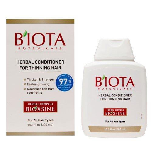 B'IOTA Botanicals Herbal Conditioner for Thinning Hair - Natural Hair Growth Treatment, 10.1 fl oz (300 ml) Pack of 4 - Volumizing & Strengthening for Fine, Damaged Hair - Perfect for Daily Hair Care Routine